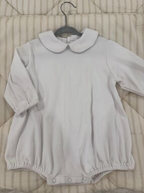White Peter Pan Collar Baby Top romper